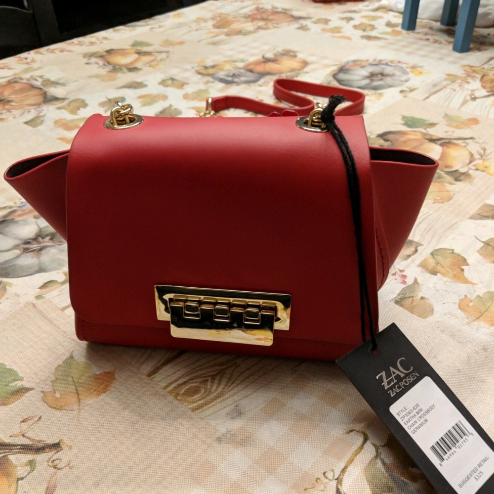 Zac Posen eartha mini chain crossbody geranium